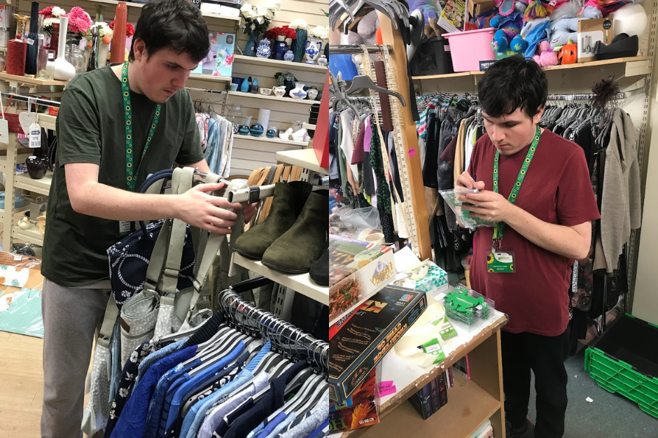 SEND students Ethan working at Bernados